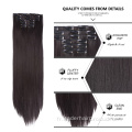 16 couleurs 16 clips Extensions de cheveux synthétiques longues et droites